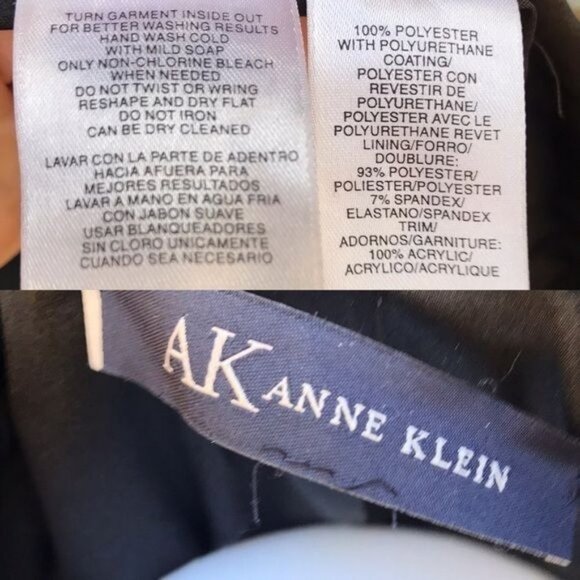 Vintage Anne Klein Black Vegan Leather Overcoat Single Button Jacket Size S - Picture 2 of 8